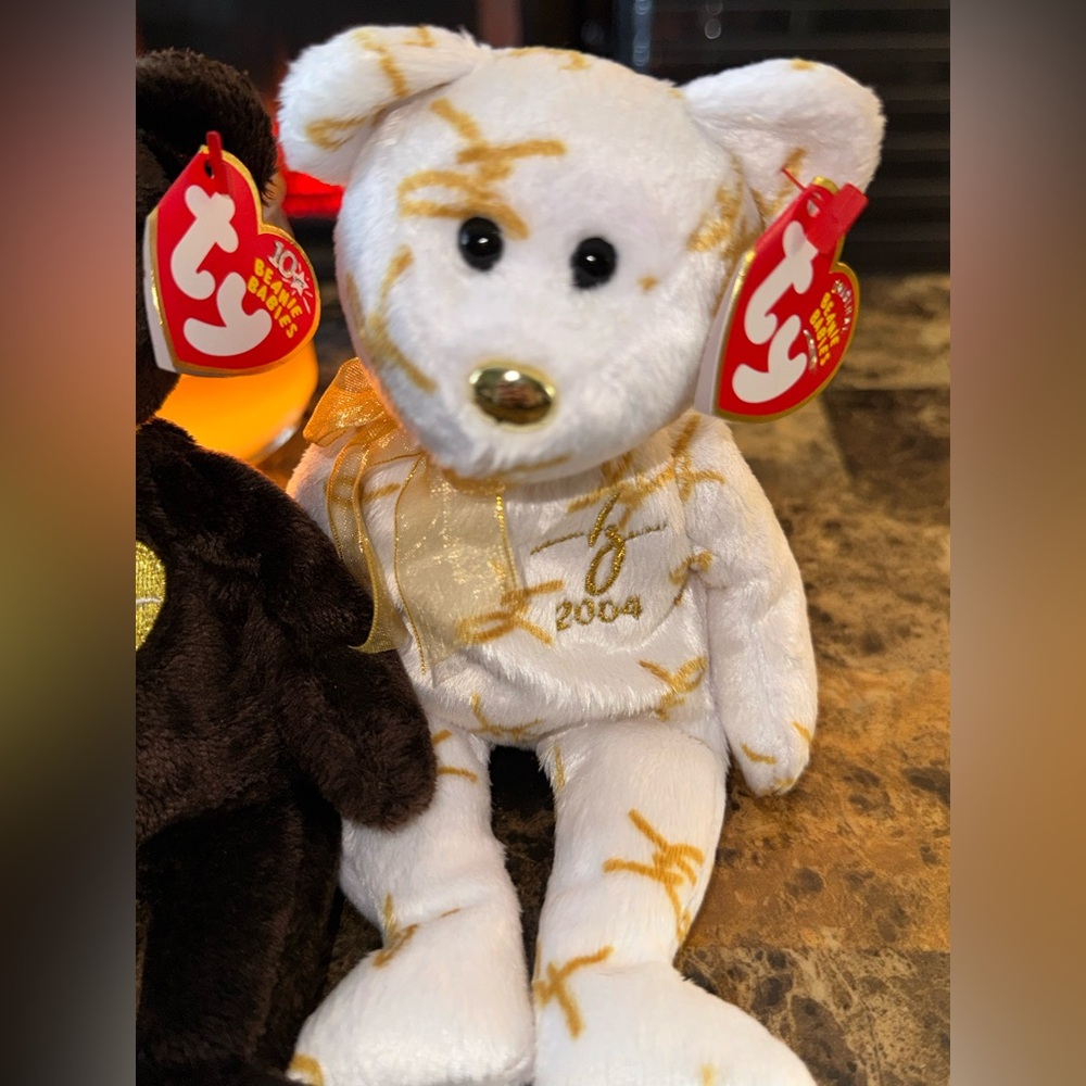 🧸 Ty Beanie Baby Signature Bear 4-Piece Set 1999 2000 2003 2004 Collectible - Picture 5 of 11